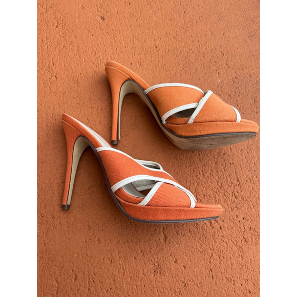 Women's Michael Antonio Orange Heels Size 10 - Picture 1 of 3